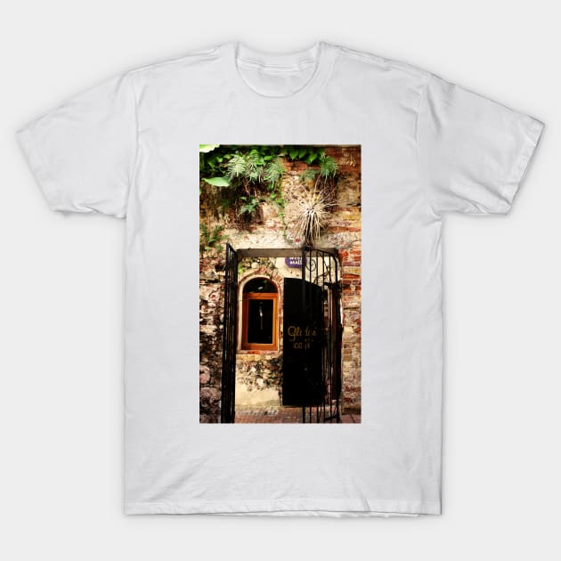 Cafe Entrance T-Shirt by tgass